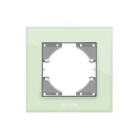 Рамка одинарная горизонтальная VIDEX Binera зеленое стекло (VF-BNFRG1H-GR)