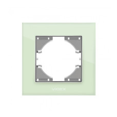 Рамка одинарная горизонтальная VIDEX Binera зеленое стекло (VF-BNFRG1H-GR)