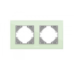 Рамка двойная горизонтальная VIDEX Binera зеленое стекло (VF-BNFRG2H-GR)