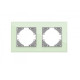 Рамка двойная горизонтальная VIDEX Binera зеленое стекло (VF-BNFRG2H-GR)