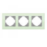 Рамка тройная горизонтальная VIDEX Binera зеленое стекло (VF-BNFRG3H-GR)