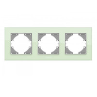 Рамка тройная горизонтальная VIDEX Binera зеленое стекло (VF-BNFRG3H-GR)