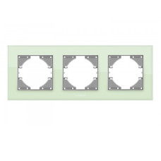 Рамка тройная горизонтальная VIDEX Binera зеленое стекло (VF-BNFRG3H-GR)