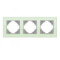 Рамка тройная горизонтальная VIDEX Binera зеленое стекло (VF-BNFRG3H-GR)