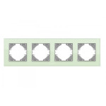 Рамка четверная горизонтальная VIDEX Binera зеленое стекло (VF-BNFRG4H-GR)