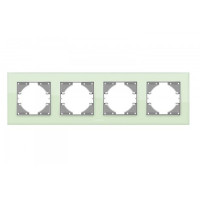 Рамка четверная горизонтальная VIDEX Binera зеленое стекло (VF-BNFRG4H-GR)