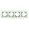 Рамка четверная горизонтальная VIDEX Binera зеленое стекло (VF-BNFRG4H-GR)