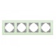 Рамка четверная горизонтальная VIDEX Binera зеленое стекло (VF-BNFRG4H-GR)