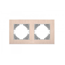 Рамка двойная горизонтальная VIDEX Binera медный алюминий (VF-BNFRA2H-CP)