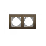 Рамка двойная горизонтальная VIDEX Binera шоколадный алюминий (VF-BNFRA2H-CH)