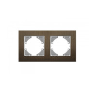 Рамка двойная горизонтальная VIDEX Binera шоколадный алюминий (VF-BNFRA2H-CH)