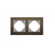 Рамка двойная горизонтальная VIDEX Binera шоколадный алюминий (VF-BNFRA2H-CH)