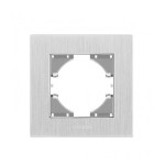 Рамка одинарная горизонтальная VIDEX Binera серебристый алюминий (VF-BNFRA1H-SL)