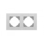 Рамка двойная горизонтальная VIDEX Binera серебристый алюминий (VF-BNFRA2H-SL)