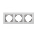 Рамка тройная горизонтальная VIDEX Binera серебристый алюминий (VF-BNFRA3H-SL)