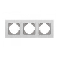Рамка тройная горизонтальная VIDEX Binera серебристый алюминий (VF-BNFRA3H-SL)