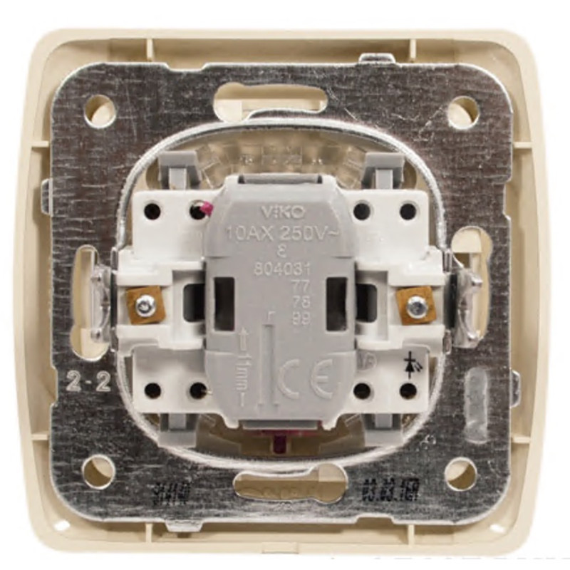 Выключатель одноклавишный с подсветкой VIKO Carmen крем 90562019