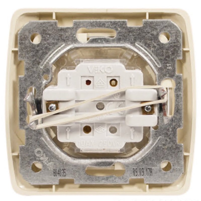 Выключатель проходной одноклавишный VIKO Carmen крем 90562004