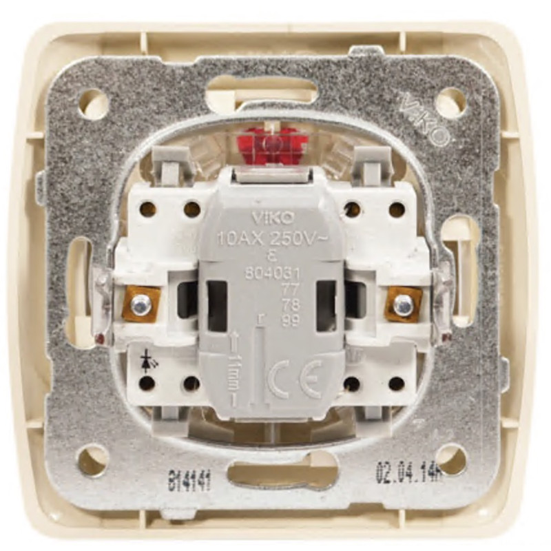 Вимикач двоклавішний з підсвіткою VIKO Carmen крем 90562050