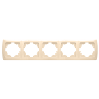 Рамка пятерная горизонтальная VIKO Carmen крем 90572105