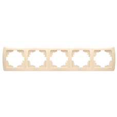 Рамка пятерная горизонтальная VIKO Carmen крем 90572105