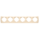 Рамка шестерная горизонтальная VIKO Carmen крем 90572106