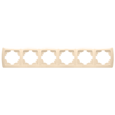 Рамка шестерная горизонтальная VIKO Carmen крем 90572106