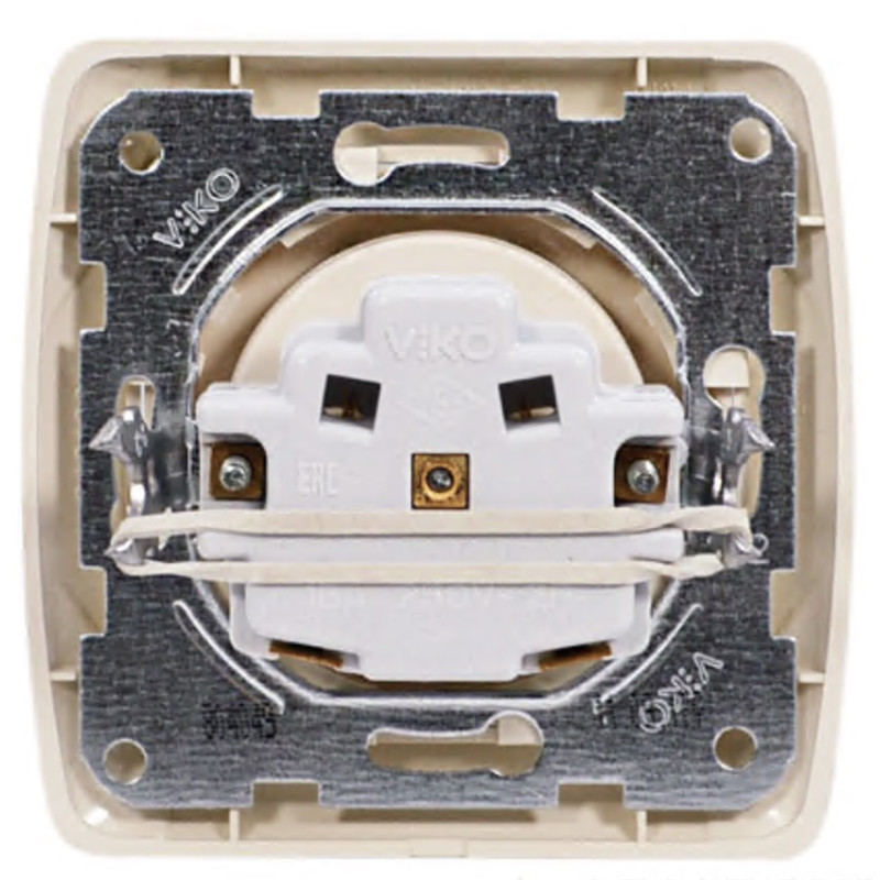 Розетка одинарная б/з VIKO Carmen крем 90562007