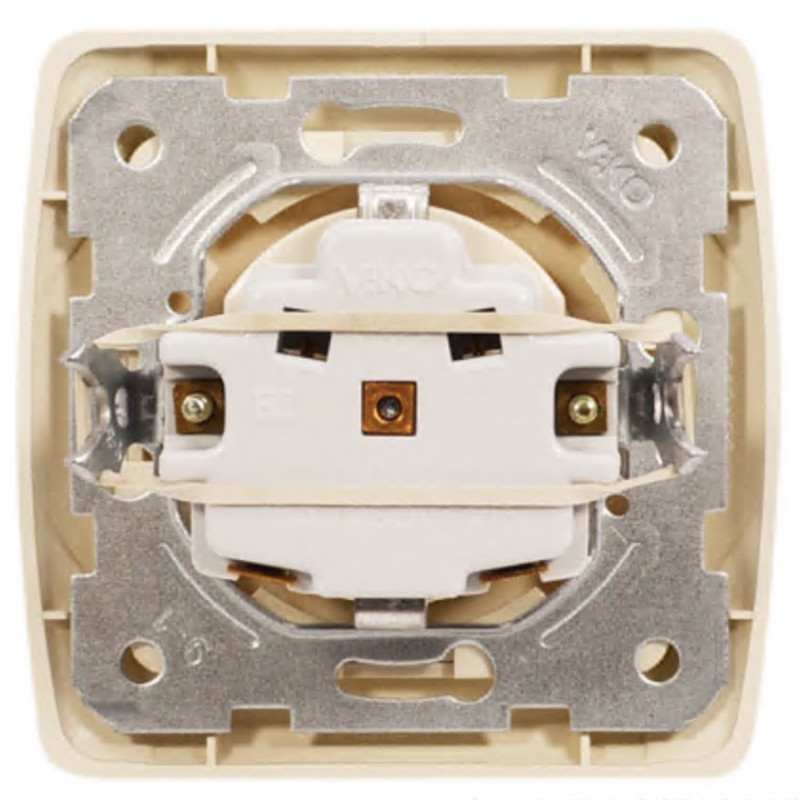 Розетка одинарная с/з VIKO Carmen крем 90562008