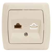Розетка одинарная компьютерная RJ-45 VIKO Carmen крем 90562032
