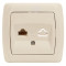 Розетка одинарная компьютерная RJ-45 VIKO Carmen крем 90562032