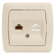 Розетка одинарная компьютерная RJ-45 VIKO Carmen крем 90562032