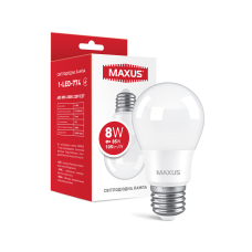 Светодиодная лампочка MAXUS A55 8W 4100K 220V E27 1-LED-774