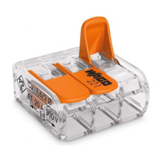 Клема швидкого монтажу з важелями прозора WAGO 3х2,5 221-413