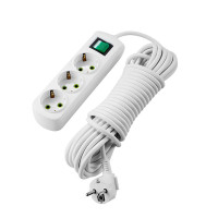 Удлинитель LEZARD 3 входа 5м с заземлением и выключателем Letitia 721-0305-302