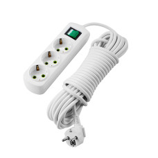 Удлинитель LEZARD 3 входа 5м с заземлением и выключателем Letitia 721-0305-302