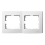 Рамка двойная горизонтальная без вставки LEZARD Lesya белая 705-0200-147