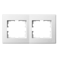 Рамка двойная горизонтальная без вставки LEZARD Lesya белая 705-0200-147