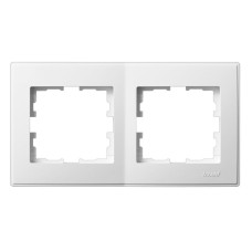 Рамка двойная горизонтальная без вставки LEZARD Lesya белая 705-0200-147