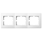 Рамка тройная горизонтальная без вставки LEZARD Lesya белая 705-0200-148