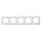 Рамка п'ятірна горизонтальна без вставки LEZARD Lesya біла 705-0200-150