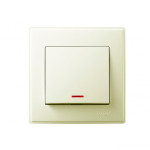 Выключатель одноклавишный с подсветкой LEZARD Lesya крем 705-0303-111