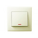 Выключатель одноклавишный с подсветкой LEZARD Lesya крем 705-0303-111