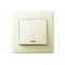Выключатель одноклавишный проходной с подсветкой LEZARD Lesya крем 705-0303-114