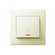 Выключатель одноклавишный проходной с подсветкой LEZARD Lesya крем 705-0303-114