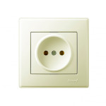 Розетка одинарная б/з LEZARD Lesya крем 705-0303-121B