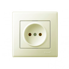 Розетка одинарная б/з LEZARD Lesya крем 705-0303-121B