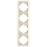 Рамка четвірна вертикальна VIKO Carmen крем 90572004