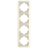 Рамка четверная вертикальная VIKO Carmen крем 90572004