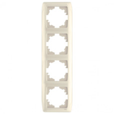 Рамка четверная вертикальная VIKO Carmen крем 90572004